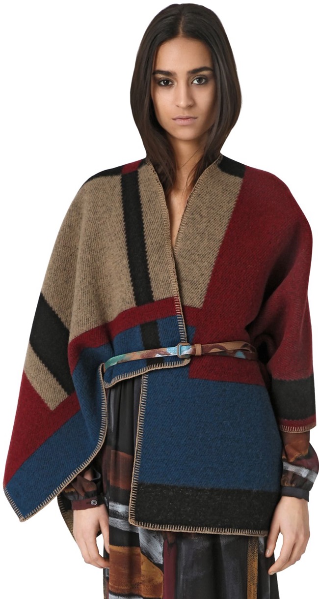 burberry prorsum woven merino wool cashmere blanket shawl wrap 2
