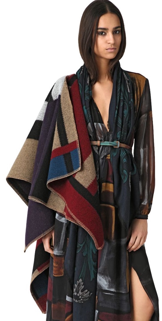 burberry prorsum woven merino wool cashmere blanket shawl wrap 3