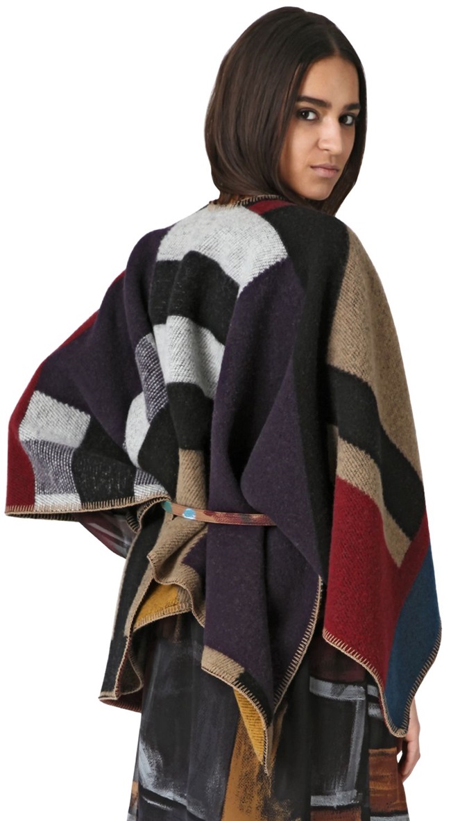 burberry prorsum woven merino wool cashmere blanket shawl wrap