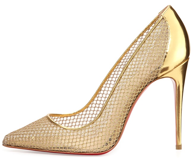 christian louboutin follies resille glitter fishnet pumps 2