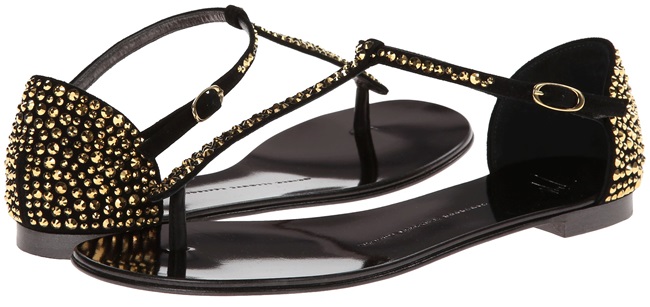 giuseppe zanotti gold stud sandals