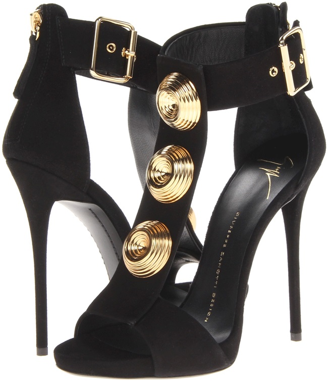 giuseppe zanotti medallion t strap sandals