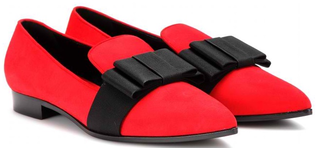 miu miu suede slippers with bow