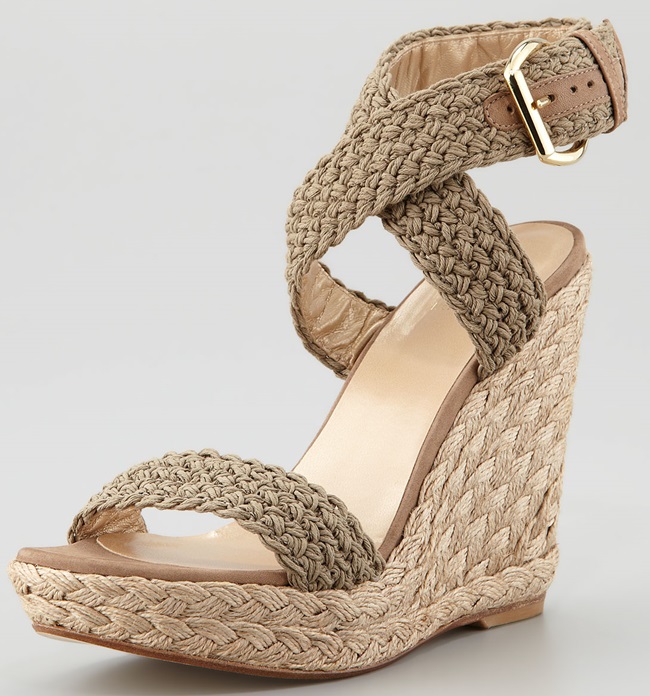 Stuart weitzman alex 2024 crochet wedge espadrilles