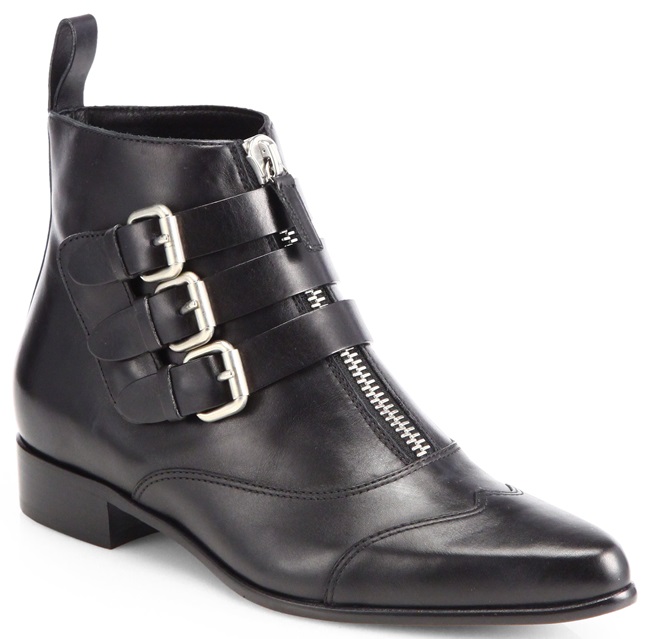 tabitha simmons early leather motorcycle ankle boots