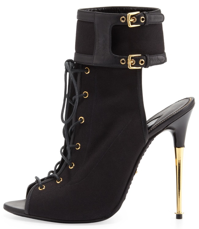 tom ford stretch canvas lace up booties2