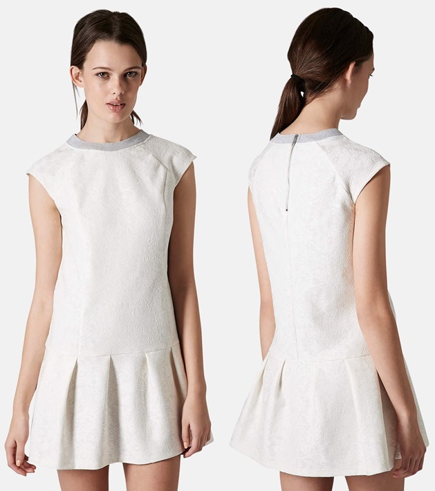 topshop bonded lace dress shift-horz