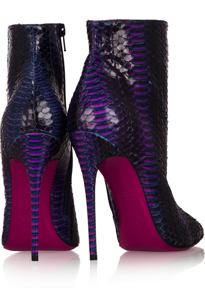 Christian Louboutin So Kate Watersnake Ankle Boots 4