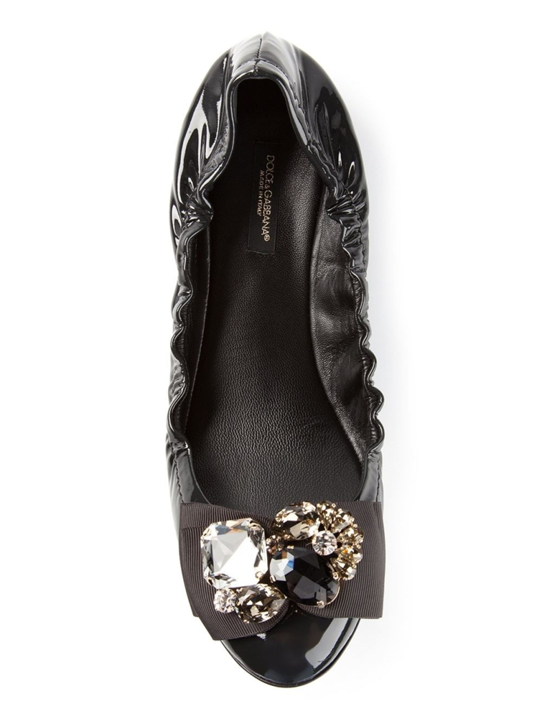 DOLCE & GABBANA embellished ballerina shoe 7