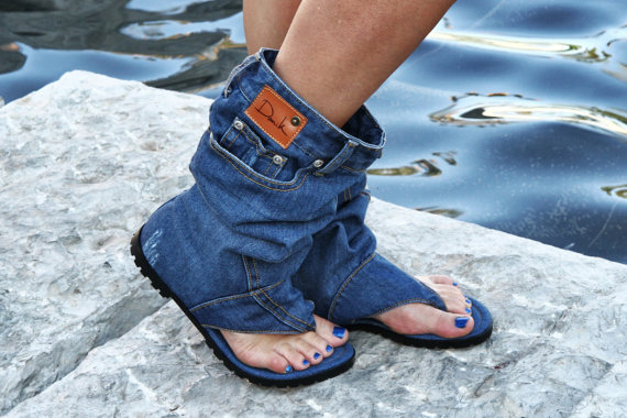 Denim Jeans Sandals 3