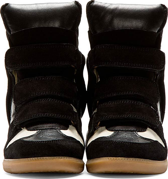 Isabel-Marant-Black-&-Ecru-Bekett-Wedge-Sneakers-2