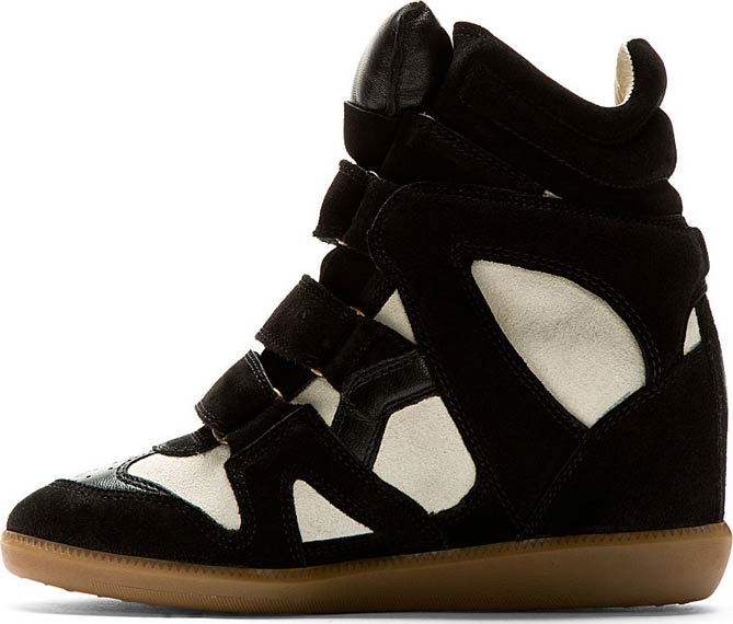 Isabel-Marant-Black-&-Ecru-Bekett-Wedge-Sneakers-3