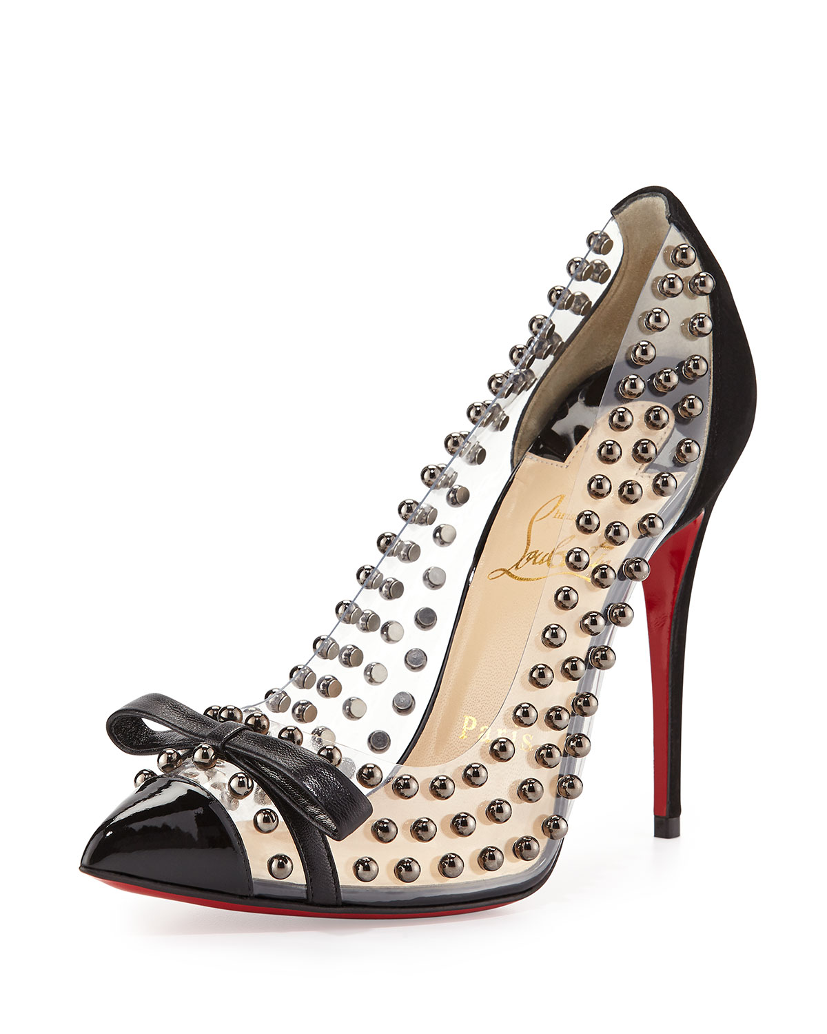 Christian Louboutin Studded PVC Pumps Shoes Post