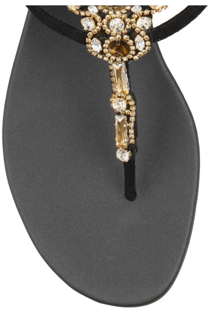 RENÉ CAOVILLA Mumbai Swarovski crystal-embellished suede sandals 6