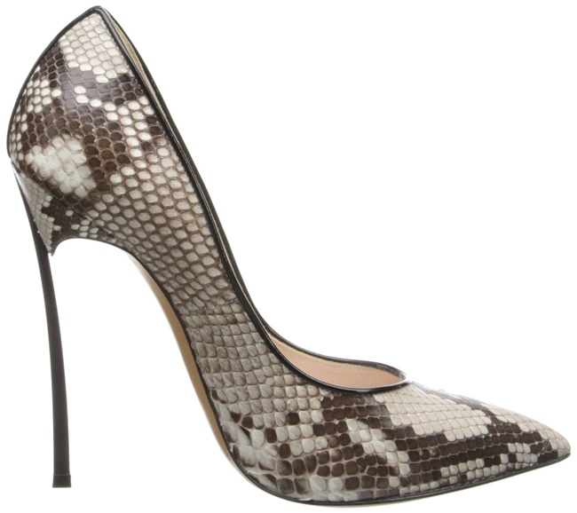 casadei blade pumps in snake