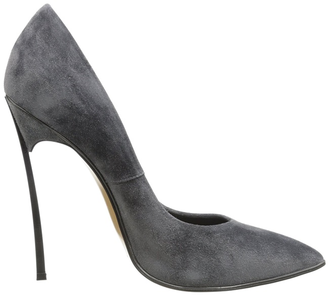 casadei blade pumps in suede gray