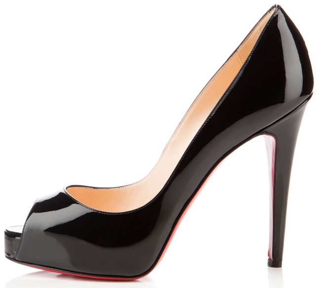 christian louboutin very prive black patent