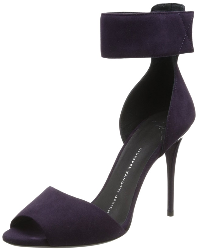 giuseppe zanotti black suede ankle cuff sandals