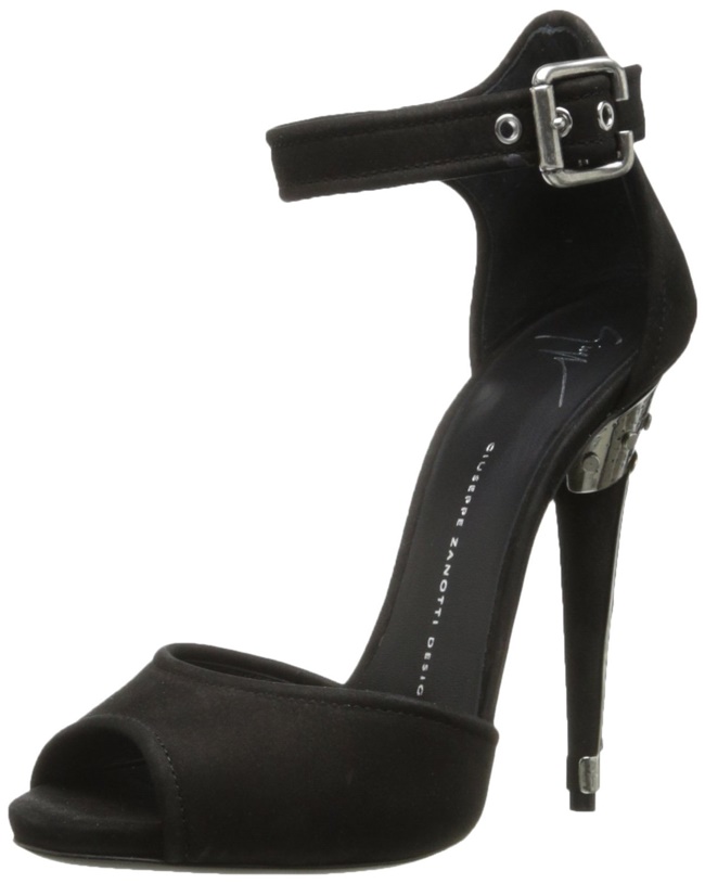 giuseppe zanotti cone heel metal detail ankle strap sandal