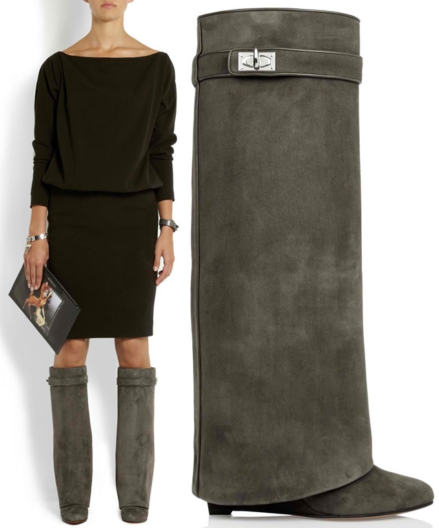 givenchy sharl lock knee boots cuffed 4-horz
