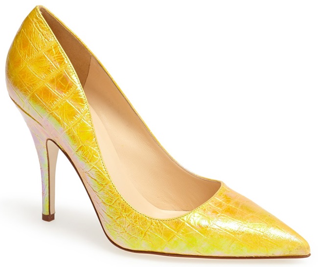 kate spade licorice too pumps in yellow