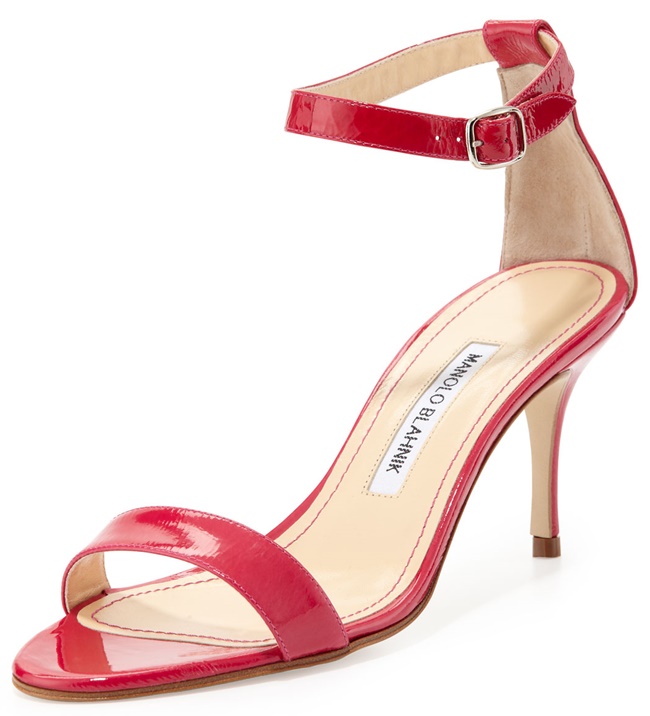 manolo blahnik chaos in red patent