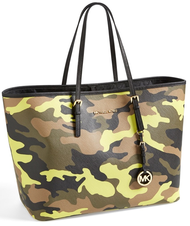 michael kors camou tote