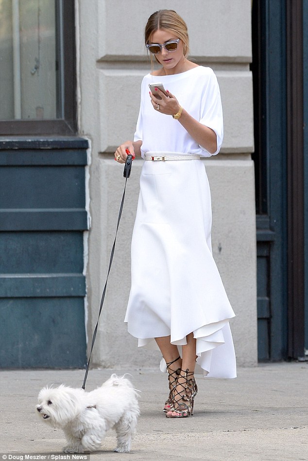 olivia palermo white dress lace up sandals aquazzura