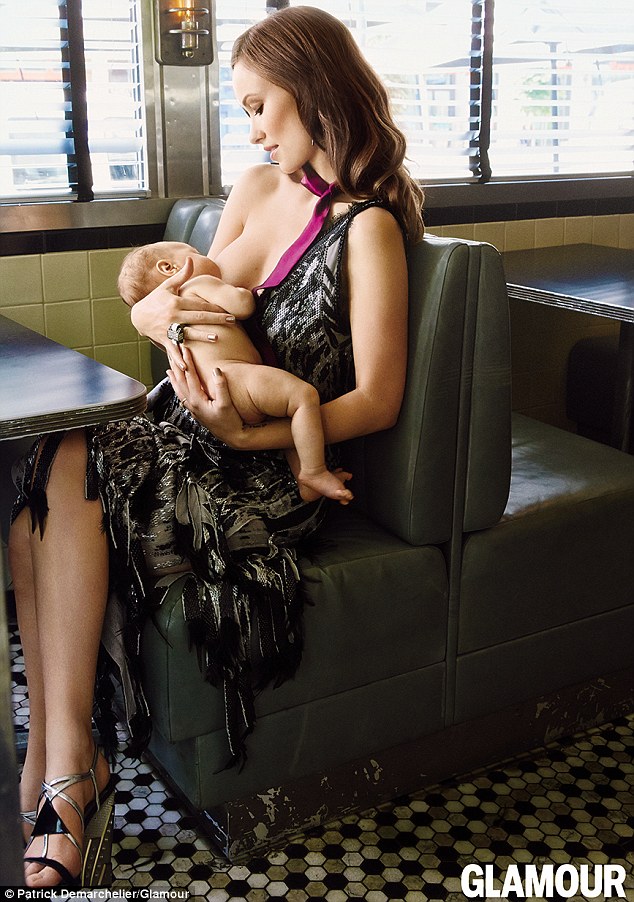 olivia wilde breastfeeding child glamour september 201