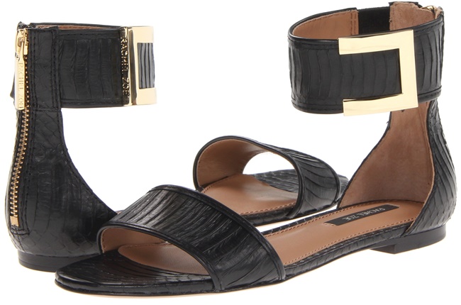 rachel zoe gracie sandals textured black