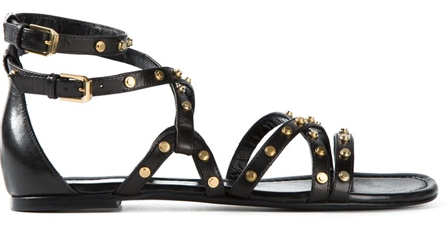 saint laurent studded sandals