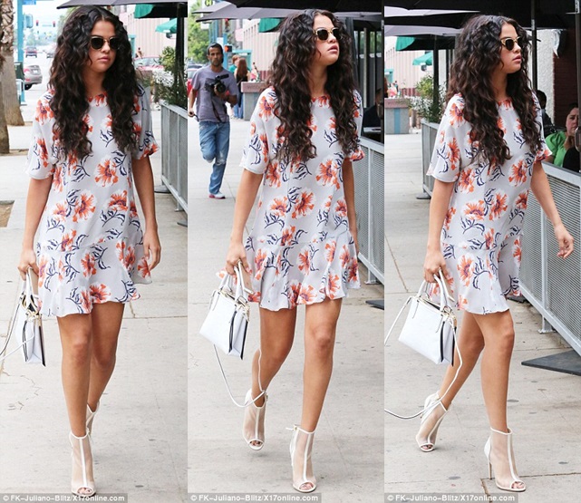 selena gomez topshop dress white mesh booties