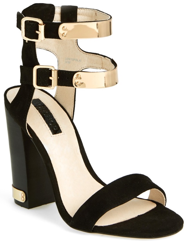 topshop rodeo sandals black suede