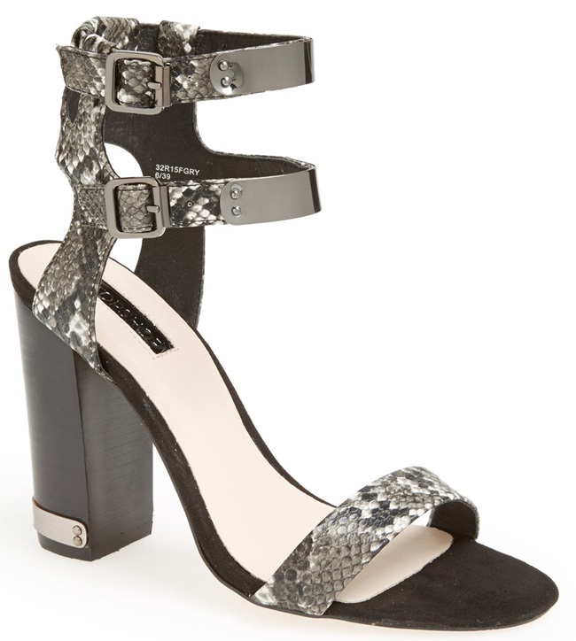 topshop rodeo sandals metallic snakeskin