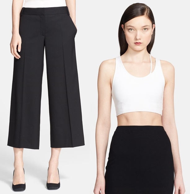 tory burch pants helmut lang crop top