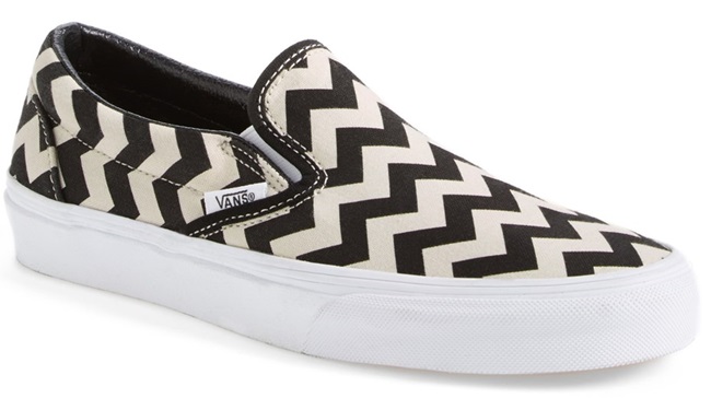 Vans chevron slip on sale on