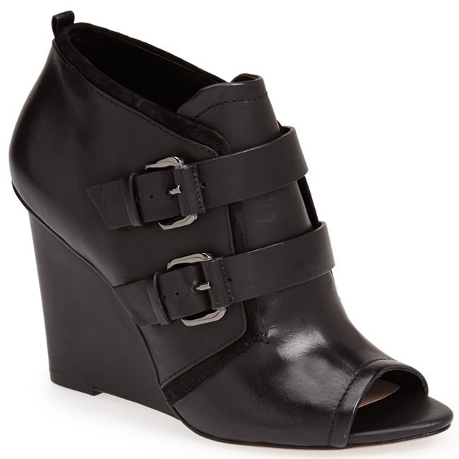 10 crosby by derek lam zale peep toe wedge booties