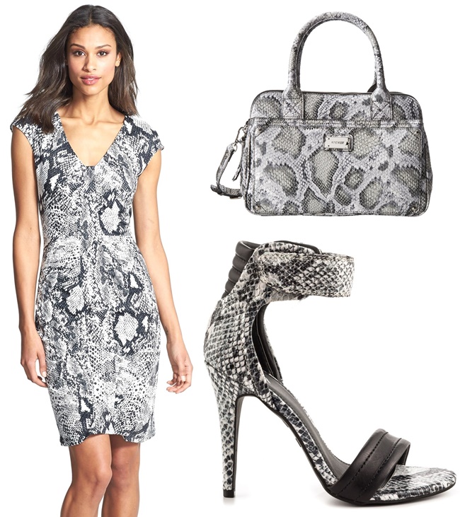 Donna Morgan Snake Print Dress