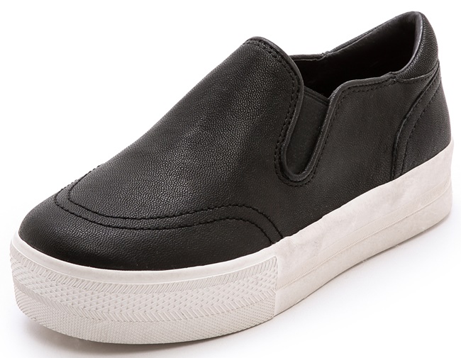 ash jungle bis slip on sneakers metallic black