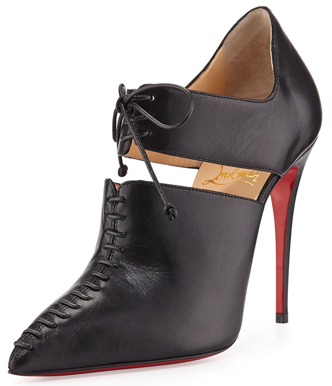 christian louboutin corsita black leather