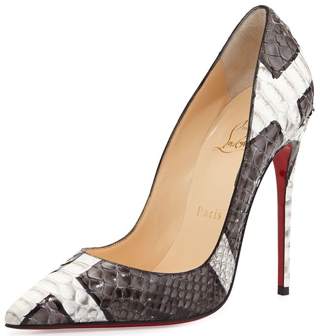 christian louboutin so kate white grey