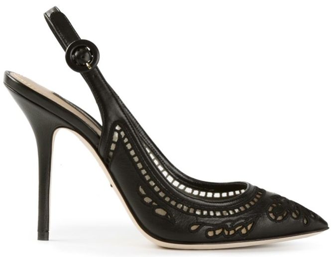 dolce gabbana slingback lasercut pumps