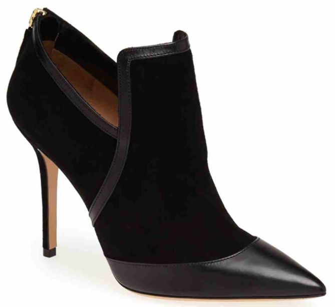 ferragamo nume glass pointy toe booties