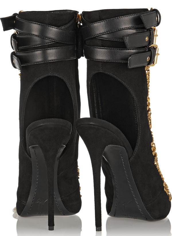 giuseppe zanotti embellished suede booties 2