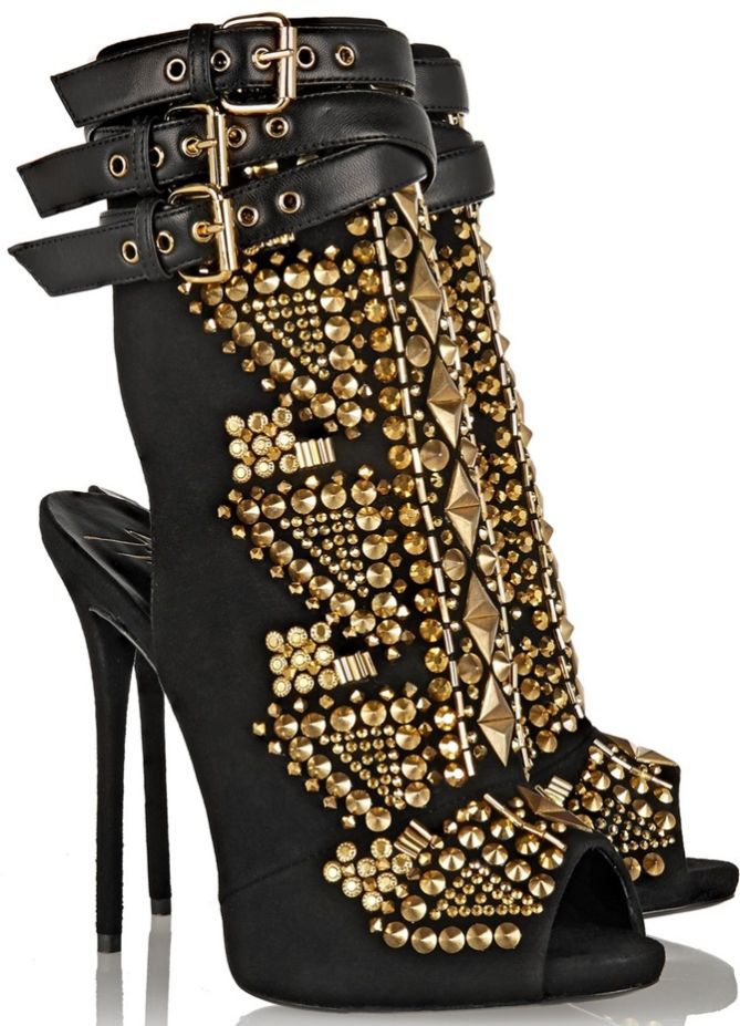 giuseppe zanotti embellished suede booties 3