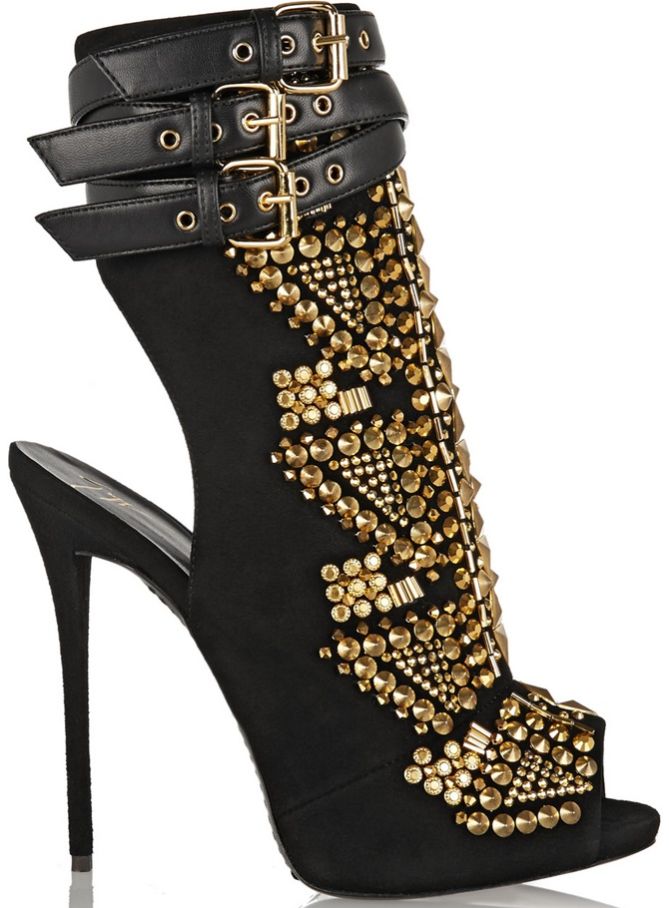 giuseppe zanotti embellished suede booties 4