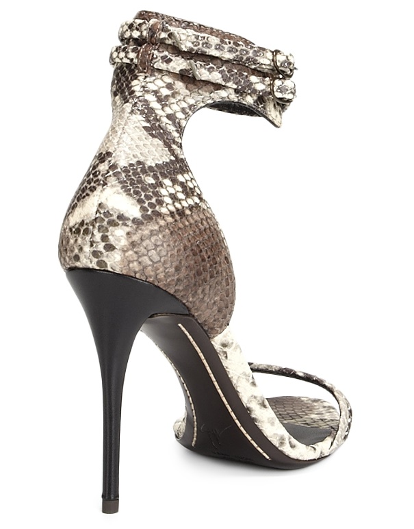 giuseppe zanotti python sandals ankle strap double 2