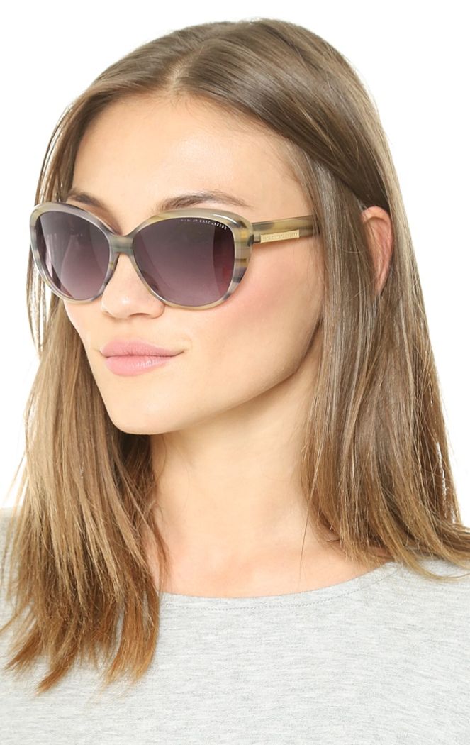 marc by marc jacobs striped cat eye sunglasses