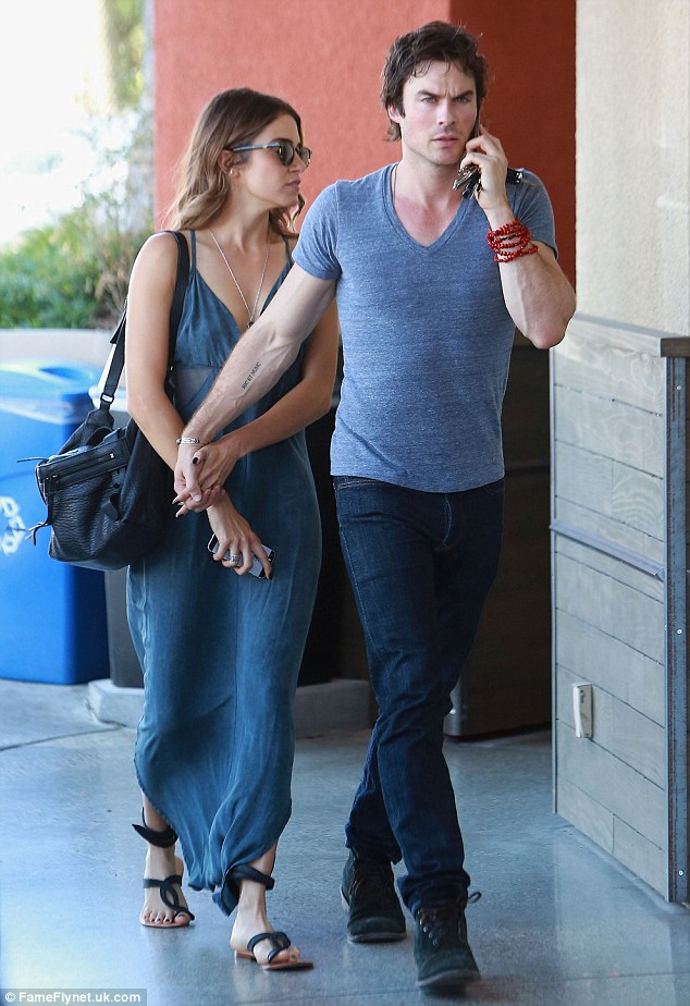 nikki reed flat sandals ankle wrap ian somerhalder 4