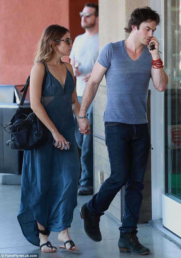 nikki reed flat sandals ankle wrap ian somerhalder 5